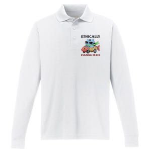 Ethically Evading Taxes Performance Long Sleeve Polo