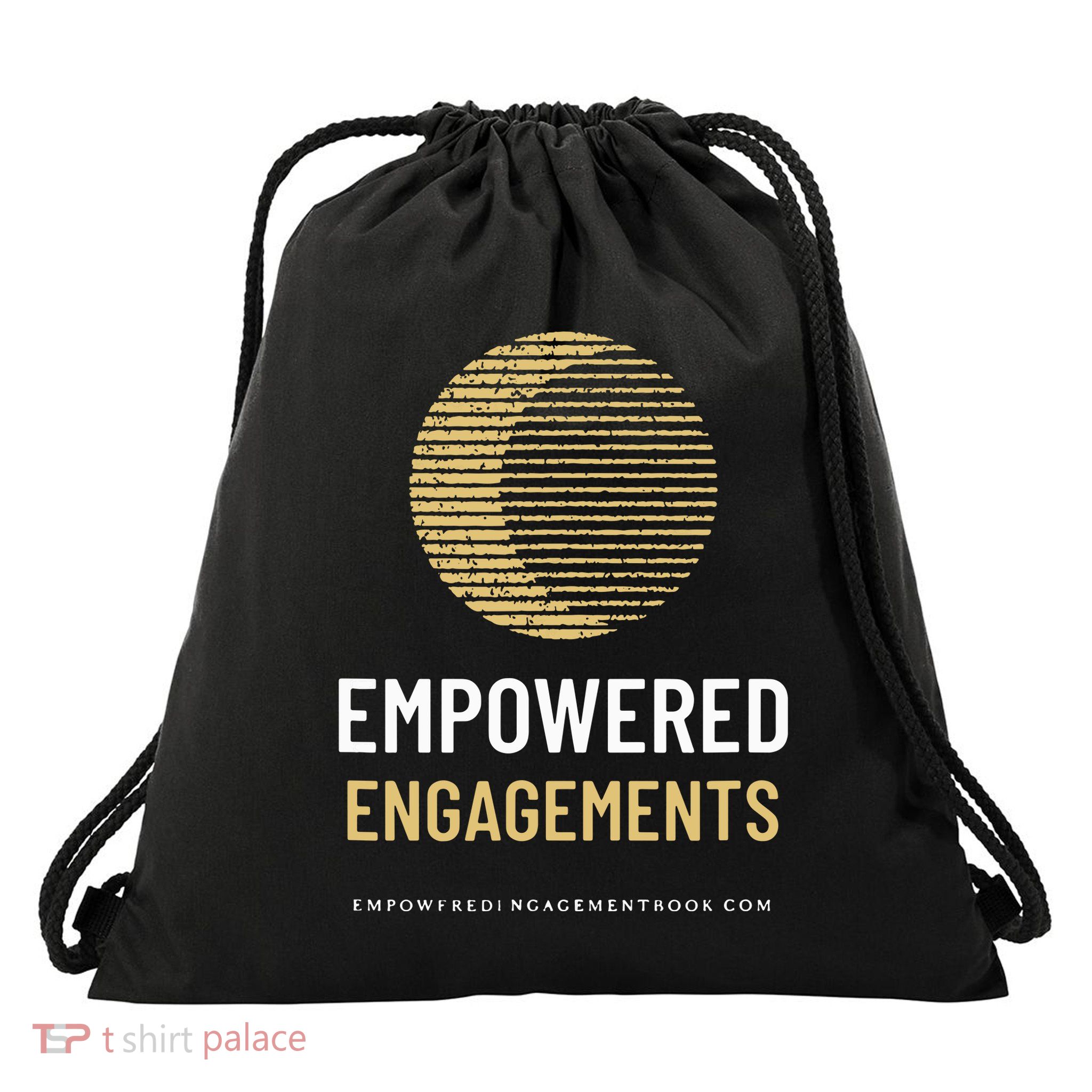 Empowered Engagements The Book Drawstring Bag