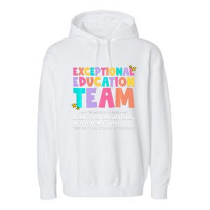 Exceptional Education Team Sped Ese Teacher Definition Quote Garment-Dyed Fleece Hoodie