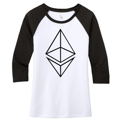 Ethereum Women's Tri-Blend 3/4-Sleeve Raglan Shirt