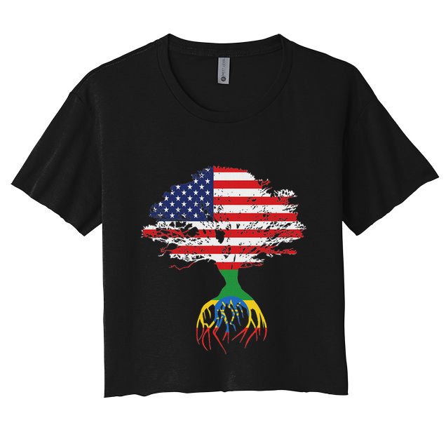 Ethiopian Ethiopia T Gift For Ethiopian People Crop Top