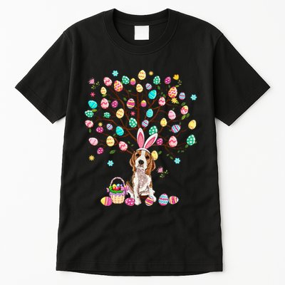 Easter Eggs Tree Beagle Dog Wearing Bunny Ear Tall T-Shirt