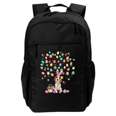 Easter Eggs Tree Beagle Dog Wearing Bunny Ear Backpack