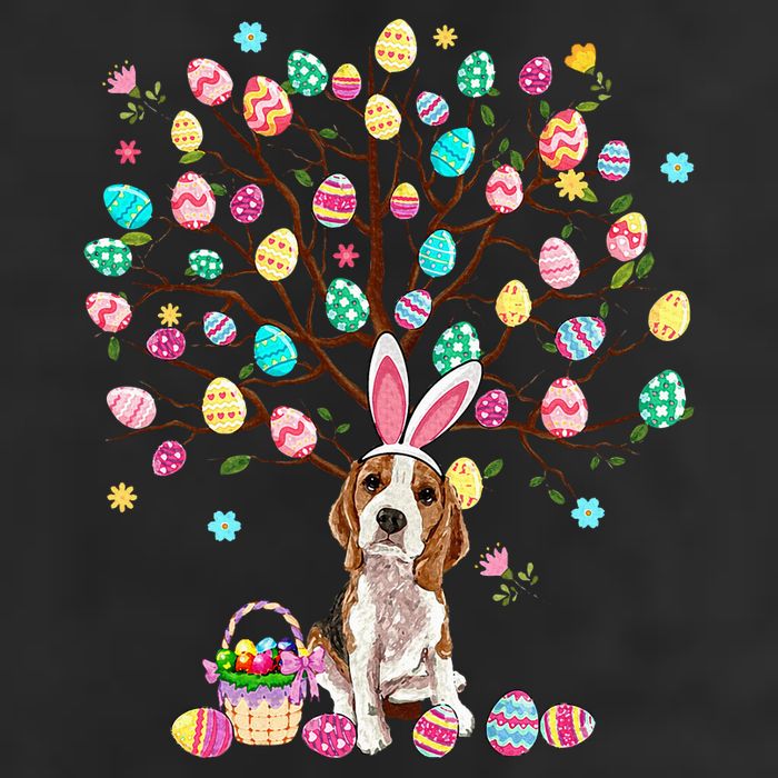 Easter Eggs Tree Beagle Dog Wearing Bunny Ear 11oz C Handle Ceramic Mug
