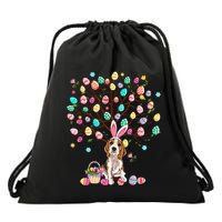 Easter Eggs Tree Beagle Dog Wearing Bunny Ear Drawstring Bag