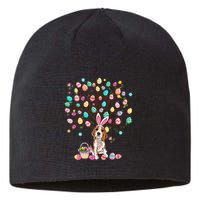 Easter Eggs Tree Beagle Dog Wearing Bunny Ear Sustainable Beanie