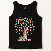 Easter Eggs Tree Beagle Dog Wearing Bunny Ear Tank Top
