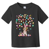 Easter Eggs Tree Beagle Dog Wearing Bunny Ear Toddler T-Shirt