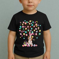Easter Eggs Tree Beagle Dog Wearing Bunny Ear Toddler T-Shirt