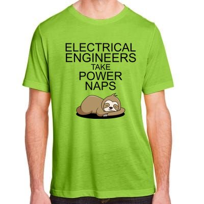 Electrical Engineers Take Power Naps Funny Sloth Adult ChromaSoft Performance T-Shirt