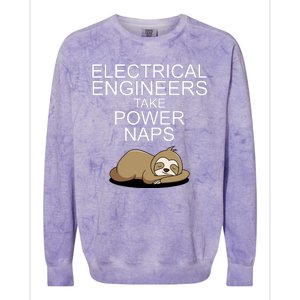 Electrical Engineers Take Power Naps Funny Sloth Colorblast Crewneck Sweatshirt