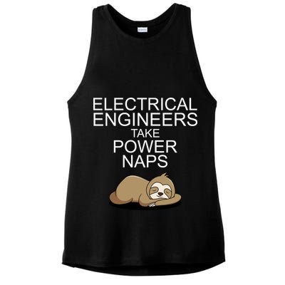 Electrical Engineers Take Power Naps Funny Sloth Ladies PosiCharge Tri-Blend Wicking Tank