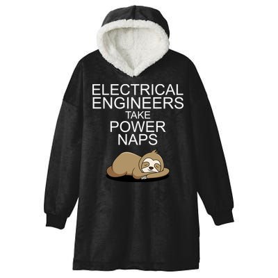 Electrical Engineers Take Power Naps Funny Sloth Hooded Wearable Blanket