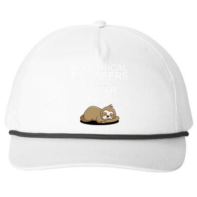 Electrical Engineers Take Power Naps Funny Sloth Snapback Five-Panel Rope Hat