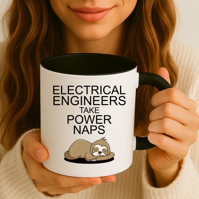 Electrical Engineers Take Power Naps Funny Sloth Mug
