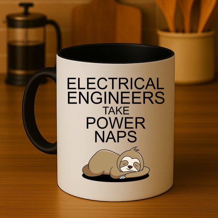 Electrical Engineers Take Power Naps Funny Sloth Mug