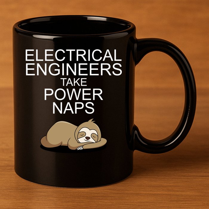 Electrical Engineers Take Power Naps Funny Sloth 11oz C Handle Ceramic Mug