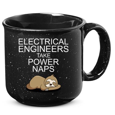 Electrical Engineers Take Power Naps Funny Sloth 15oz Campfire Ceramic Mug