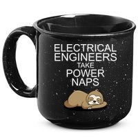 Electrical Engineers Take Power Naps Funny Sloth 15oz Campfire Ceramic Mug