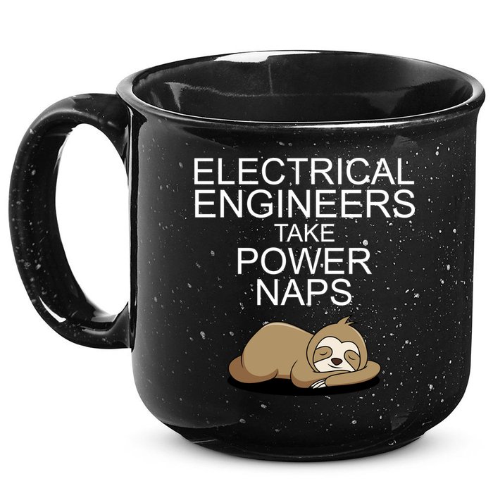 Electrical Engineers Take Power Naps Funny Sloth 15oz Campfire Ceramic Mug