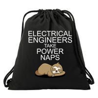 Electrical Engineers Take Power Naps Funny Sloth Drawstring Bag
