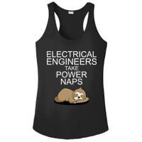 Electrical Engineers Take Power Naps Funny Sloth Ladies PosiCharge Competitor Racerback Tank