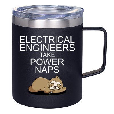 Electrical Engineers Take Power Naps Funny Sloth 12oz Stainless Steel Coffee Mug