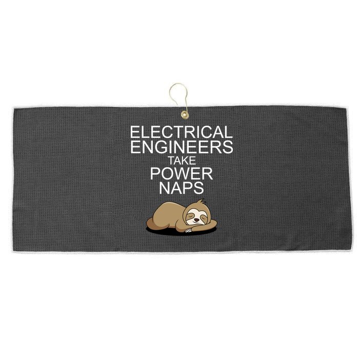 Electrical Engineers Take Power Naps Funny Sloth Large Microfiber Waffle Golf Towel