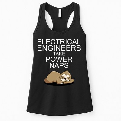 Electrical Engineers Take Power Naps Funny Sloth Womens Tank Top