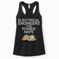 Electrical Engineers Take Power Naps Funny Sloth Womens Tank Top