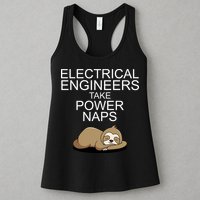Electrical Engineers Take Power Naps Funny Sloth Womens Tank Top