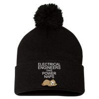 Electrical Engineers Take Power Naps Funny Sloth Pom Pom 12in Knit Beanie