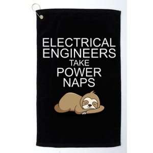 Electrical Engineers Take Power Naps Funny Sloth Platinum Collection Golf Towel