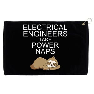 Electrical Engineers Take Power Naps Funny Sloth Grommeted Golf Towel