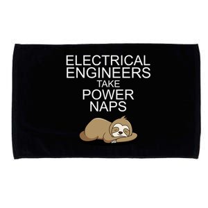 Electrical Engineers Take Power Naps Funny Sloth Microfiber Hand Towel