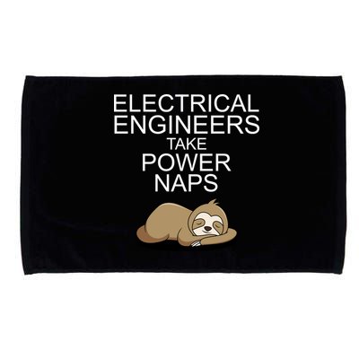 Electrical Engineers Take Power Naps Funny Sloth Microfiber Hand Towel