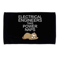 Electrical Engineers Take Power Naps Funny Sloth Microfiber Hand Towel