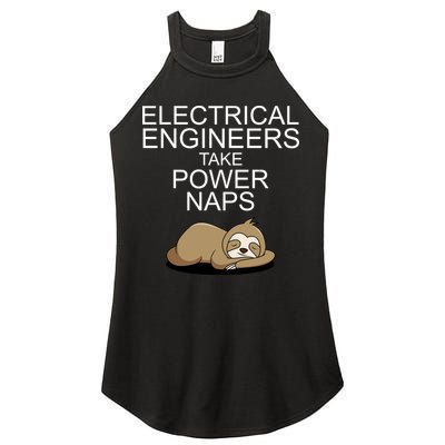 Electrical Engineers Take Power Naps Funny Sloth Women's Perfect Tri Rocker Tank