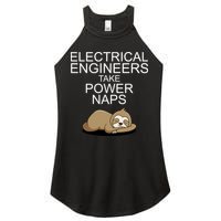 Electrical Engineers Take Power Naps Funny Sloth Women's Perfect Tri Rocker Tank