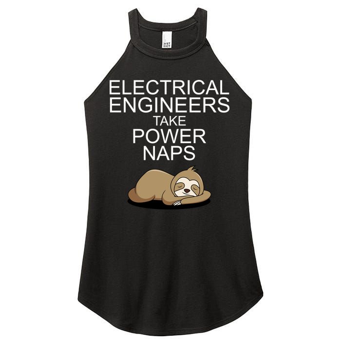 Electrical Engineers Take Power Naps Funny Sloth Women's Perfect Tri Rocker Tank