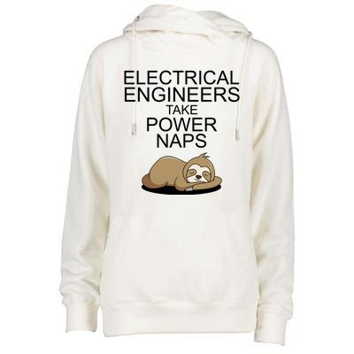 Electrical Engineers Take Power Naps Funny Sloth Womens Funnel Neck Pullover Hood