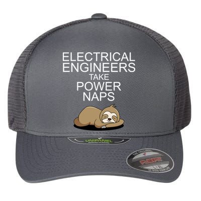 Electrical Engineers Take Power Naps Funny Sloth Flexfit Unipanel Trucker Cap