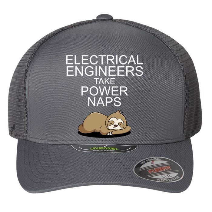 Electrical Engineers Take Power Naps Funny Sloth Flexfit Unipanel Trucker Cap