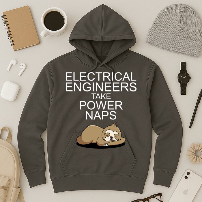 Electrical Engineers Take Power Naps Funny Sloth Hoodie