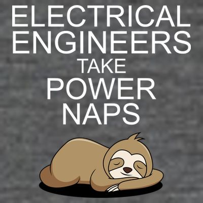 Electrical Engineers Take Power Naps Funny Sloth T-Shirt