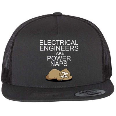 Electrical Engineers Take Power Naps Funny Sloth Flat Bill Trucker Hat