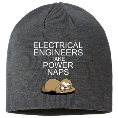 Electrical Engineers Take Power Naps Funny Sloth Sustainable Beanie