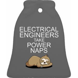 Electrical Engineers Take Power Naps Funny Sloth Ceramic Bell Ornament