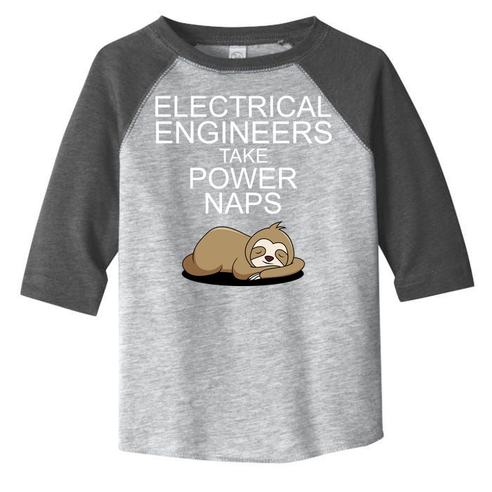 Electrical Engineers Take Power Naps Funny Sloth Toddler Fine Jersey T-Shirt