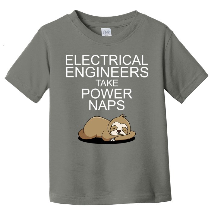Electrical Engineers Take Power Naps Funny Sloth Toddler T-Shirt